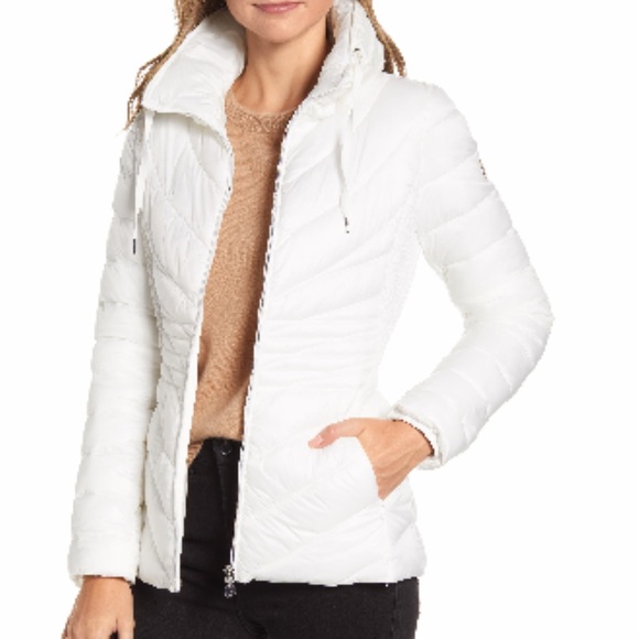 Bernardo Packable alpine white Puffer Jacket waterproof coat small NWOT new - Picture 2 of 4